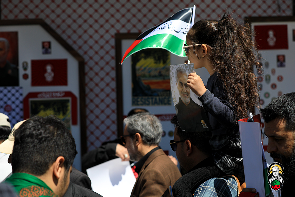 گزارش تصویری |غرفه مکتب حاج قاسم در راهپیمایی روز قدس