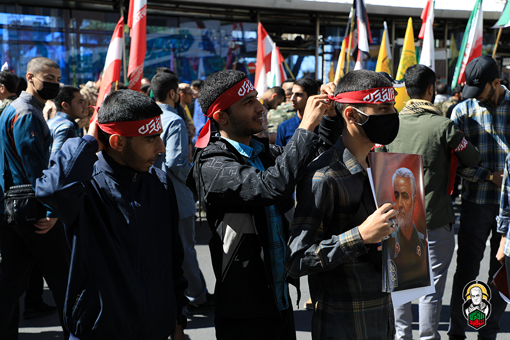 گزارش تصویری |غرفه مکتب حاج قاسم در راهپیمایی روز قدس