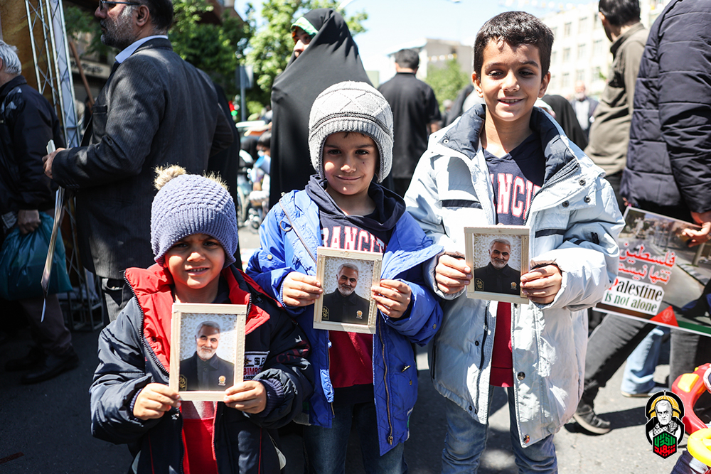 گزارش تصویری |غرفه کودک مکتب حاج قاسم در راهپیمایی روز قدس